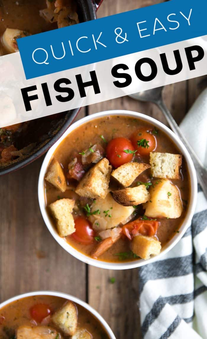 Fish Soup Recipe Pinterest Pin Image