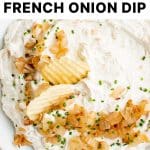 French Onion Dip Pinterest Pin Image