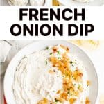 French Onion Dip Pinterest Pin Image