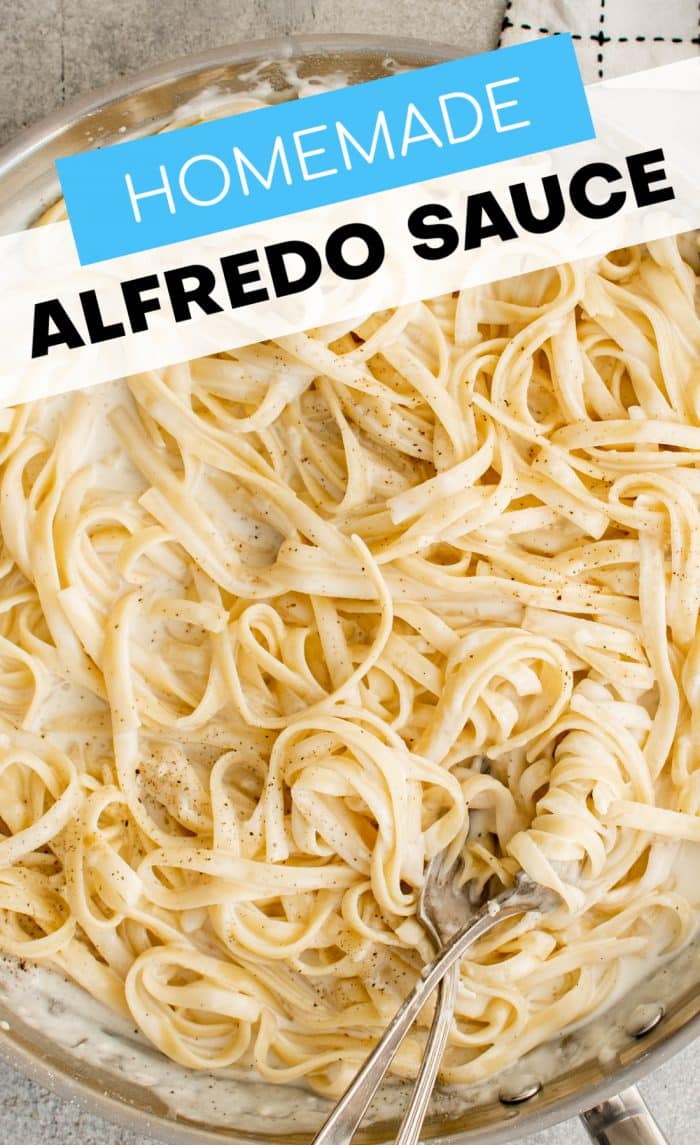 Alfredo Sauce Recipe Pinterest Pin Image