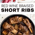 Braised Short Ribs Pinterest pin image