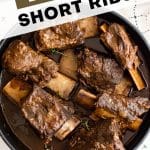 Braised Short Ribs Pinterest pin image