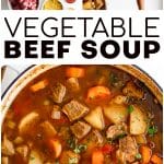 Vegetable Beef Soup Pinterest Pin Image
