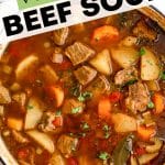 Vegetable Beef Soup Pinterest Pin Image