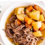 Dutch Oven Pot Roast Pinterest Pin Image