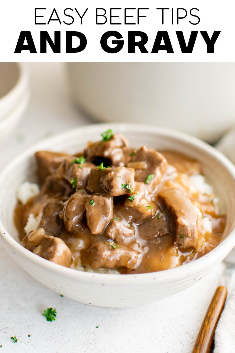 Beef Tips and Gravy - The Forked Spoon