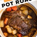 Dutch Oven Pot Roast Pinterest Pin Image