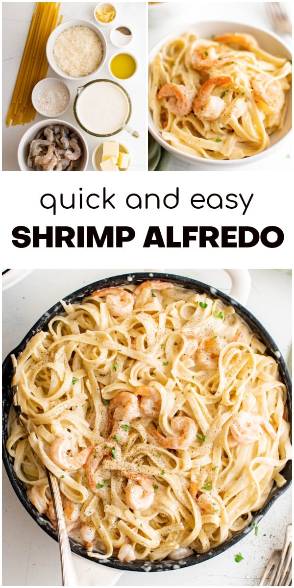 Shrimp Alfredo Pinterest Pin Image