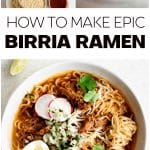 Birria Ramen Pinterest Pin Image