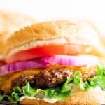 hamburgers recipe pinterest pin image