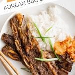 Kalbi (Korean BBQ short ribs) Pinterest Pin Image