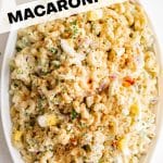 Macaroni salad pinterest pin image