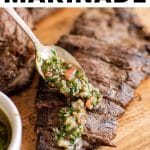 flank steak marinade pinterest pin image
