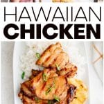 hawaiian chicken Pinterest pin image