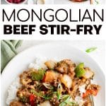 Mongolian Beef Pinterest Pin Image