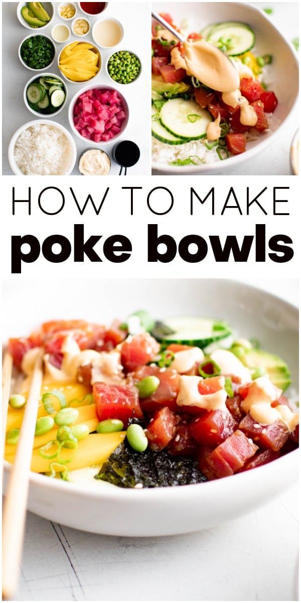 Poke Bowl Recipe Pinterest Pin Image