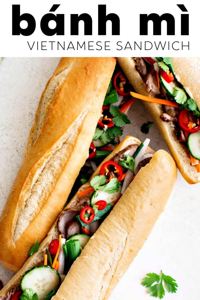 Bánh Mì Sandwich Pinterest Pin Image