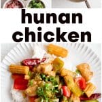hunan chicken pinterest pin image