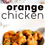 orange chicken recipe pinterest pin image
