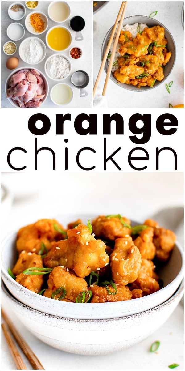 orange chicken recipe pinterest pin image