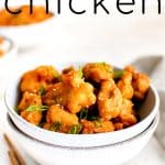 orange chicken recipe pinterest pin image