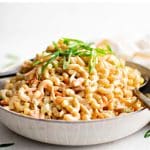 pinterest pin image for hawaiian macaroni salad