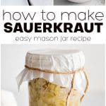 how to make sauerkraut pinterest pin image