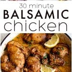 balsamic chicken pinterest pin image