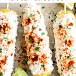 Elote Recipe (Mexican Street Corn) pinterest pin image