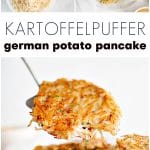Kartoffelpuffer (German Potato Pancakes) Pinterest pin image