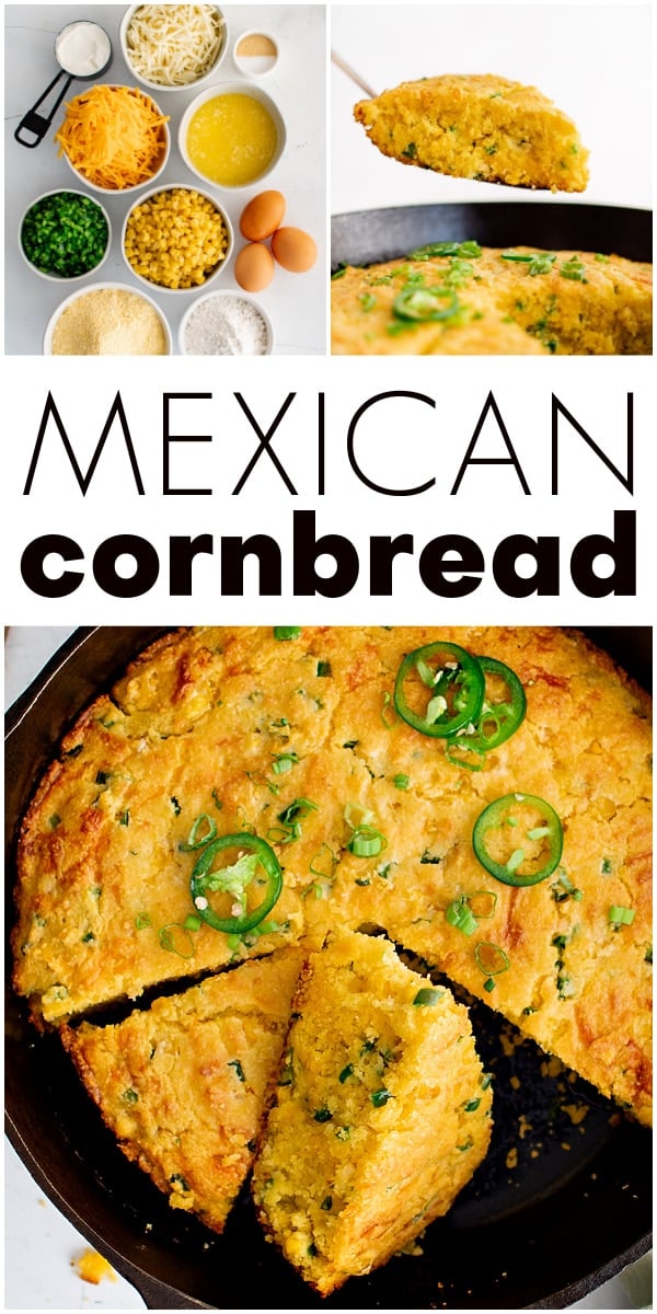 Mexican Cornbread Recipe Pinterest Pin Image