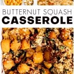 butternut squash casserole pinterest pin image