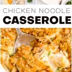 chicken noodle casserole pinterest pin image