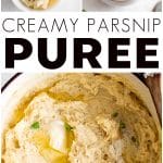 Parsnip Puree Recipe pinterest pin image