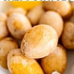 Salt Potatoes pinterest pin image