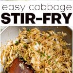 Cabbage Stir-Fry Recipe pinterest pin image