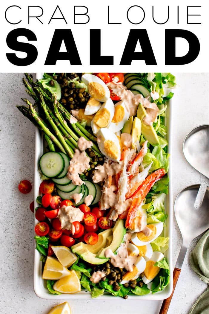 Crab Louie Salad Recipe Pinterest Pin Image