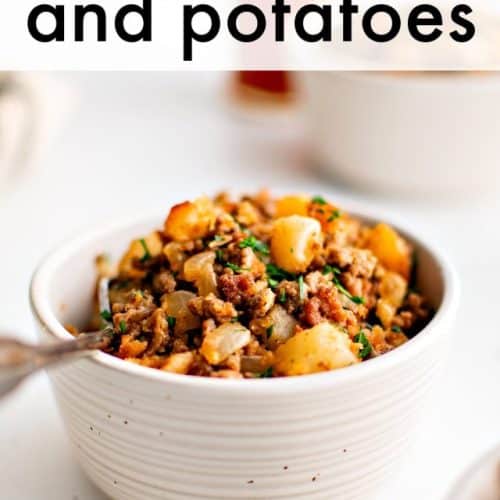 Ground Beef And Potatoes Recipe Pinterest Pin Image