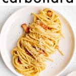Spaghetti Carbonara Pinterest Pin Image