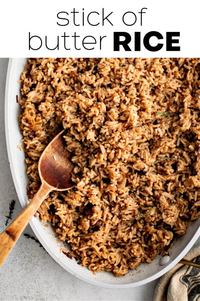 stick of butter rice pinterest pin image