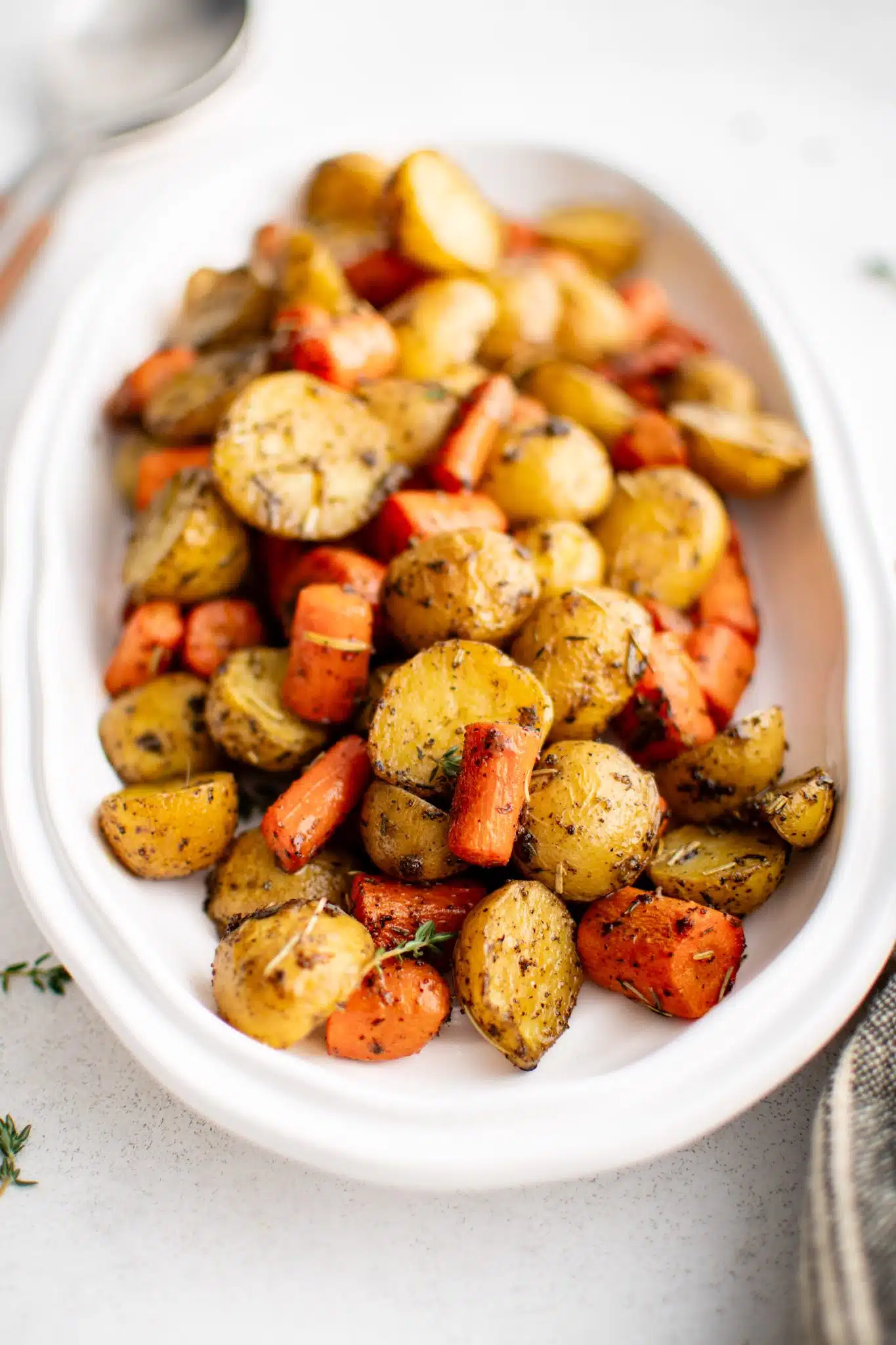 The Easiest Roasted Potatoes and Carrots Recipe - The Forked Spoon