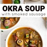 Okra Soup Pinterest Pin Collage Image