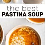 Pastina Soup Recipe Pinterest pin image