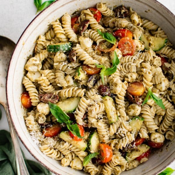 Easy Pesto Pasta Salad The Forked Spoon