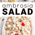 Ambrosia Salad Pinterest Pin Image Collage