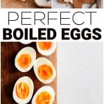 How to Boil Eggs Pinterest pin image collage with text overlay.