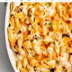 Crack Chicken Casserole Pinterest pin image with text overlay.
