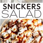 Snickers Salad Recipe pinterest pin image
