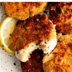 Crab Cakes Recipe Pinterest Pin image with text overlay