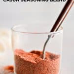 Pinterest Pin for Cajun Seasoning Recipe with one image and text overlay.